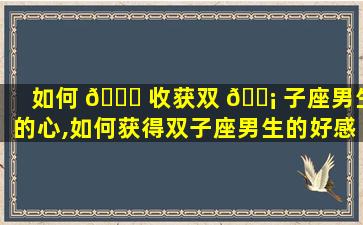 如何 🐅 收获双 🐡 子座男生的心,如何获得双子座男生的好感